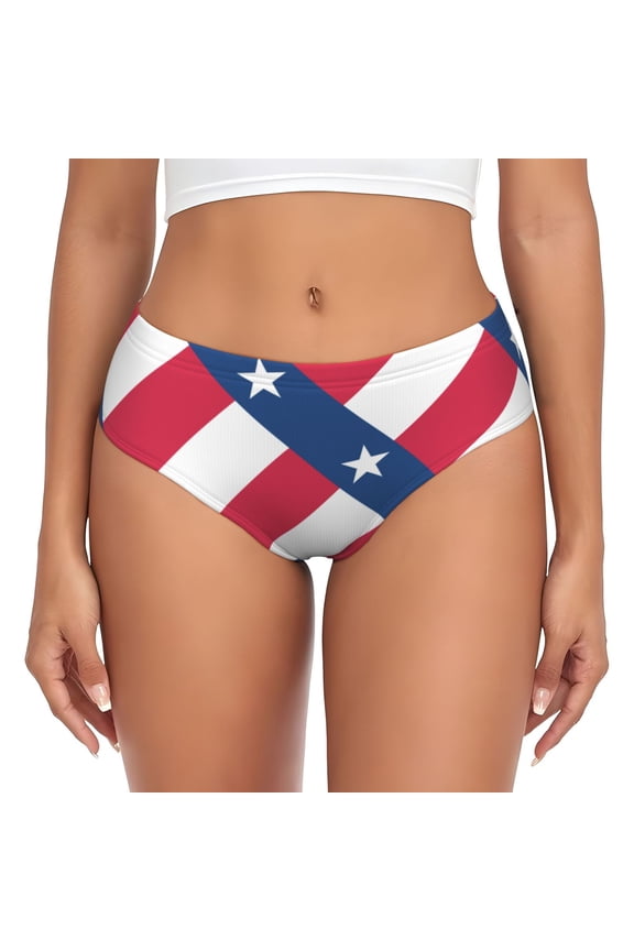 Women Bikini Underwear Star-Texas-Flag Ladies Panties Hipster Briefs Undies Medium