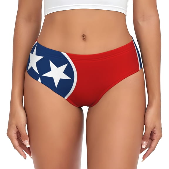 Women Bikini Underwear Tennessee Flag Ladies Panties Hipster Briefs Undies Medium