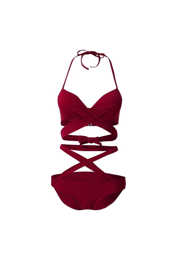 Women Bikinis Set High Cut Funny Bathing Monokini Swimwear M