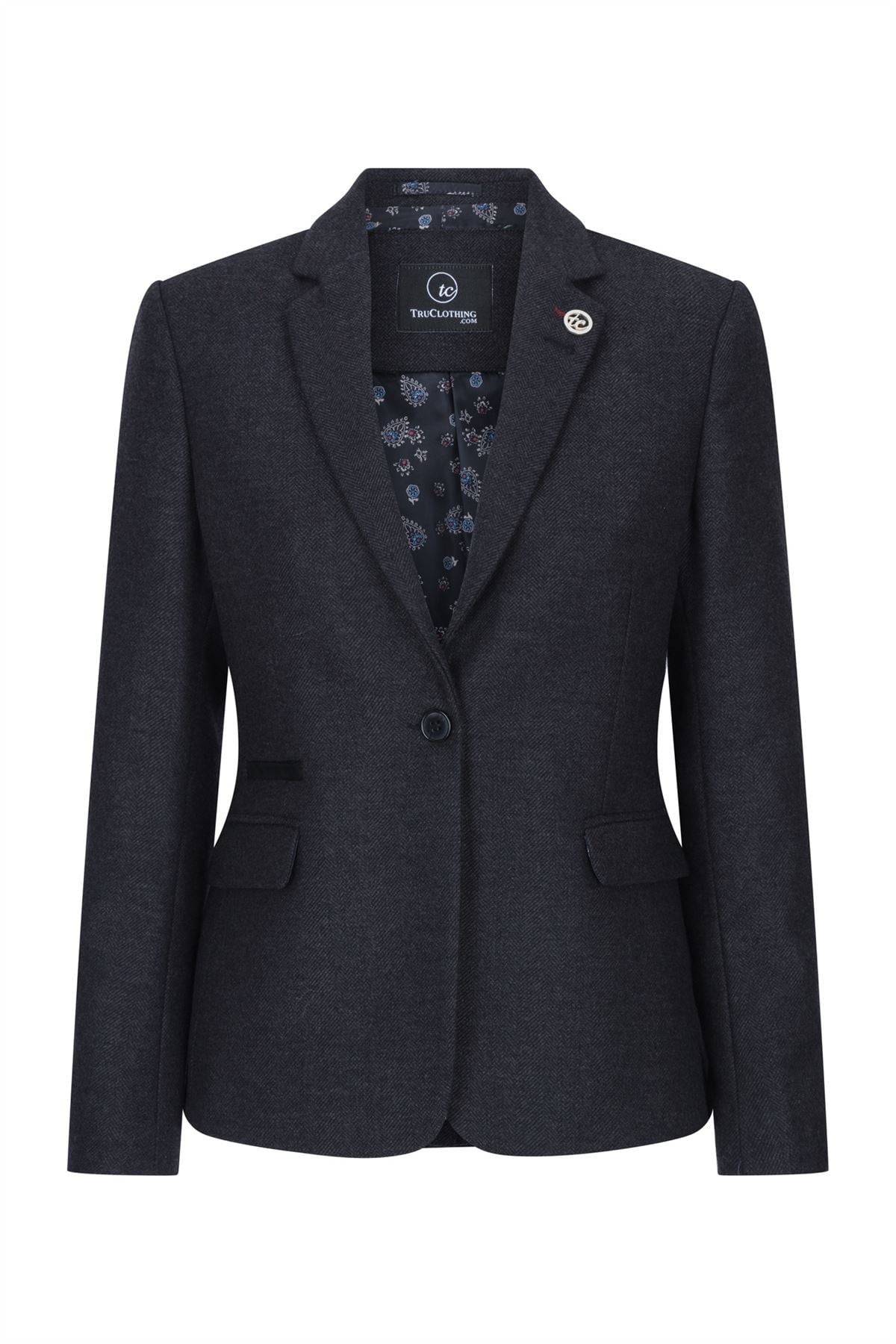 Women's Tweed Tan Blazer Waistcoat Elbow Patch TruClothing