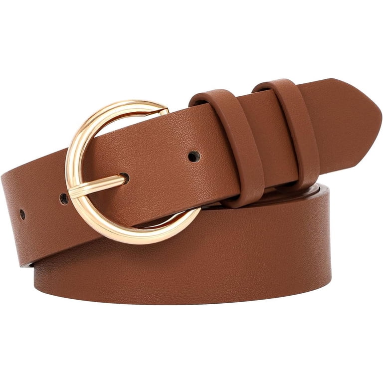 brown dress belt gold buckle Stealth Leather | Streamlined engineering Brown belt with gold buckle for men is made of high Women Black Casual Leather Belt
