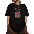 thumbnail image 1 of Women Black Oversized T-Shirt Overflowing Strawberry Basket Graphic Soft Casual Fruity Aesthetic Tops S-5XL, 1 of 5