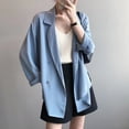 thumbnail image 1 of Women Blazers Lapel Elegant Work OL Blazer Thin Office Jacket Business Coat Lady, 1 of 11