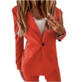 thumbnail image 1 of Women Blazers for Work Casual Lightweight Suit Jacket Solid Long Sleeve Tops Button Coat Tops Summer Slim Fit Ladies Blazer, 1 of 7