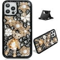 thumbnail image 1 of Women Bling Case Compatiable with iPhone 15 Pro 6.1", Sparkly Crystal Diamond Rhinestone Cute 3D Bear Handmade Pearl Flower Black Cover with Soft Bumper Heavy Duty Protective Shell, 1 of 8
