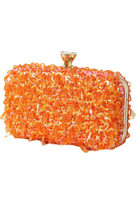 Women Bling Evening Bag Fashion Embroidered Beaded Sequin Clutch Cocktail Wedding Party Purse