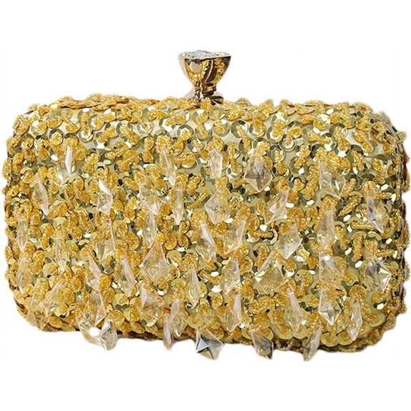 Women Bling Evening Bag Fashion Embroidered Beaded Sequin Clutch Cocktail Wedding Party Purse