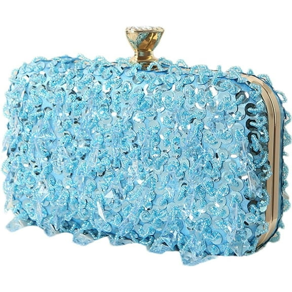 Women Bling Evening Bag Fashion Embroidered Beaded Sequin Clutch Cocktail Wedding Party Purse