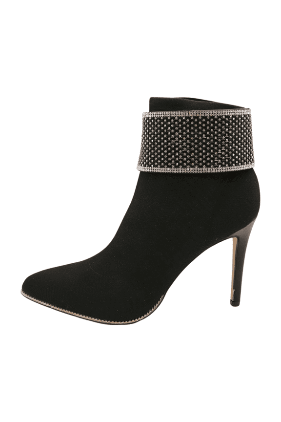 Women Bling Rhinestones Wrap Around Boot Strap Wide Bracelet Shoe Anklet Band Fashion Jewelry z288