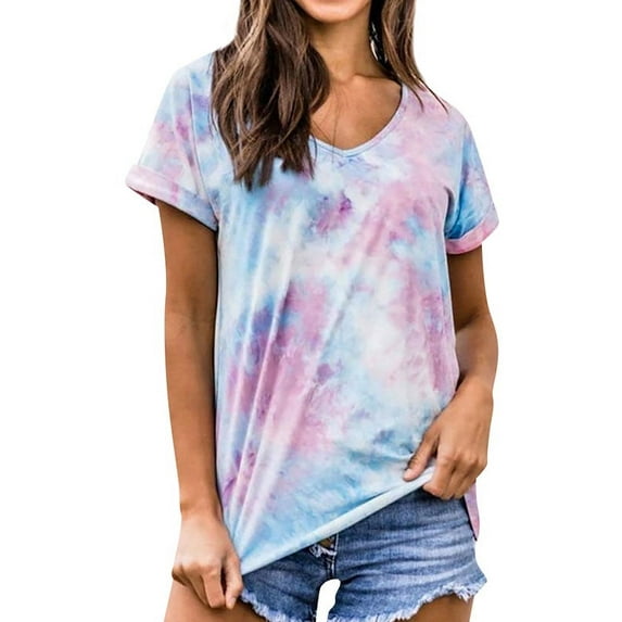 Women Blooming Crew Neck Basic T-shirt