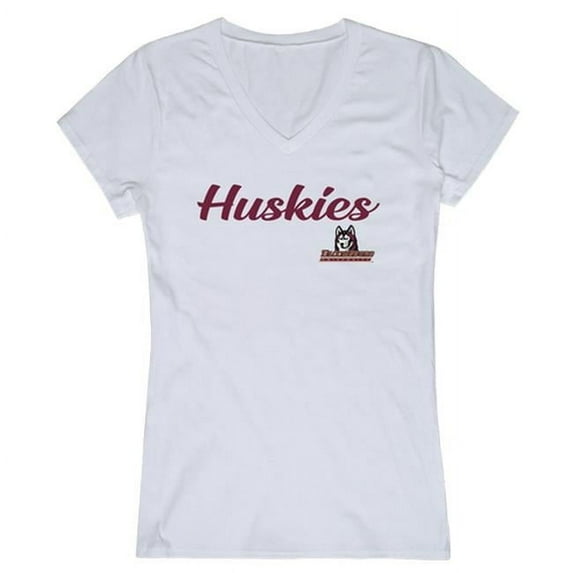 Women Bloomsburg University Huskies Script T-Shirt, White - Medium