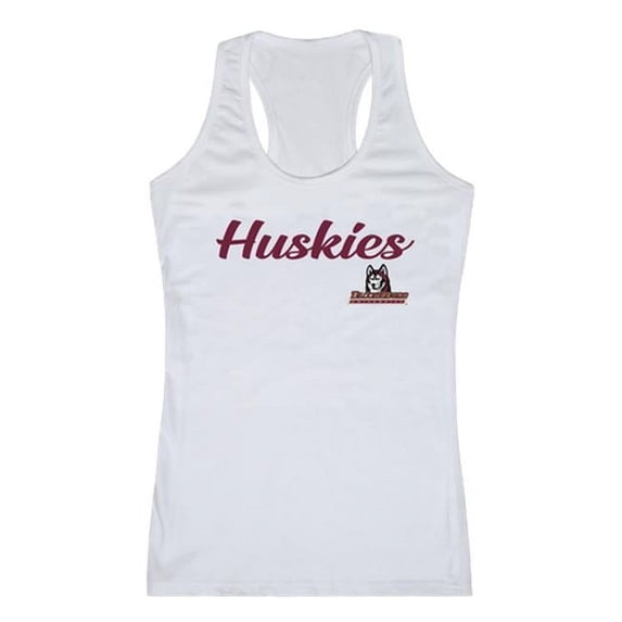 Women Bloomsburg University Huskies Script Tank T-Shirt, White - Extra Large