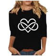 thumbnail image 1 of Women Blouse 3/4 Sleeve Petite, Black Blouses for Women Plus Size Generic Womens Tops Women Tank Tops Loose Graphic Shirts for Women Dry Fit, 1 of 4