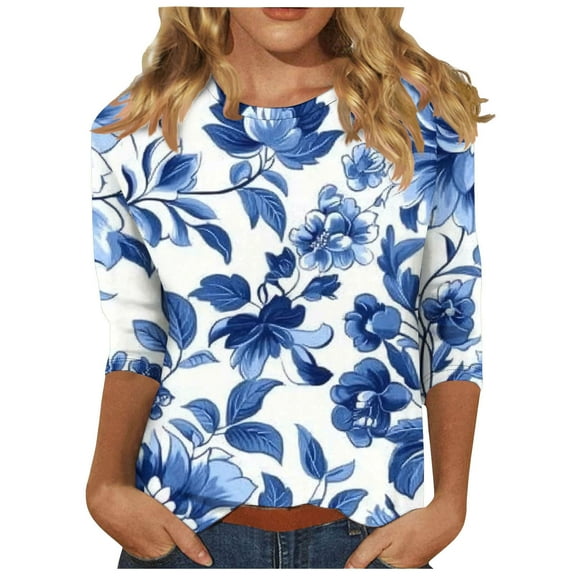 Women Blouse 3/4 Sleeve Petite, Blouses & Button-Down Shirts Stretchy Workout Shirts Women Xl Womens Summer Tops Cotton Generic Brand Tops for Women my orders