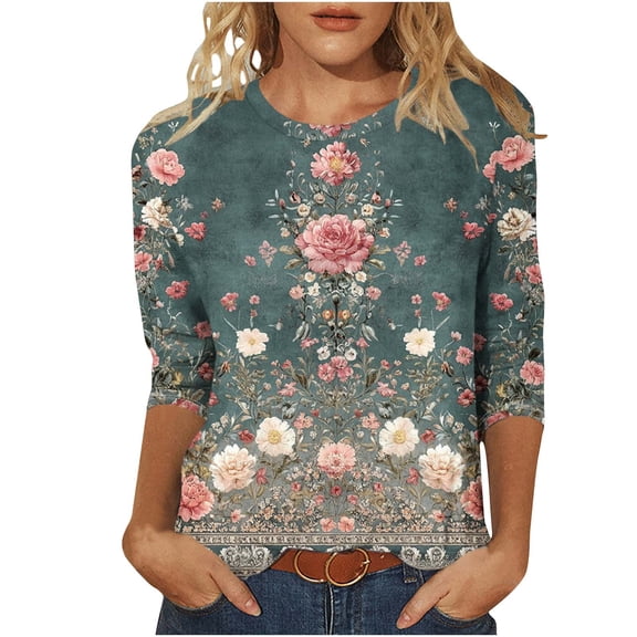 Women Blouse 3/4 Sleeve Petite, Button Down Blouses for Women Plus Size Try Before You Buy Womens Clothing Womens Tops Dressy Casual Fashion Summer My Orders Placed Recently By Me my orders
