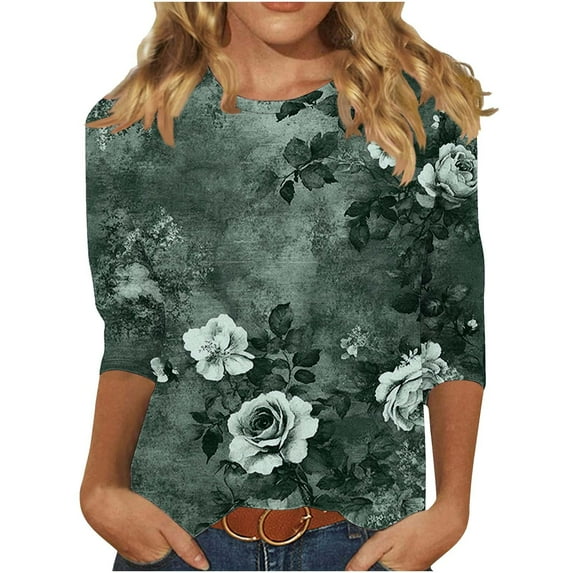 Women Blouse 3/4 Sleeve Petite, Button Down Shirts for Women Work Previous Orders Womens Summer Tops Casual Boho Summer Shirts for Island Vacation my orders