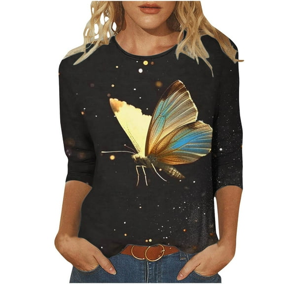 Women Blouse 3/4 Sleeve Petite, Button Down Shirts for Women Work Try Before You Buy Black Summer Tops for Women Workout Tank Tops for Women Loose my orders