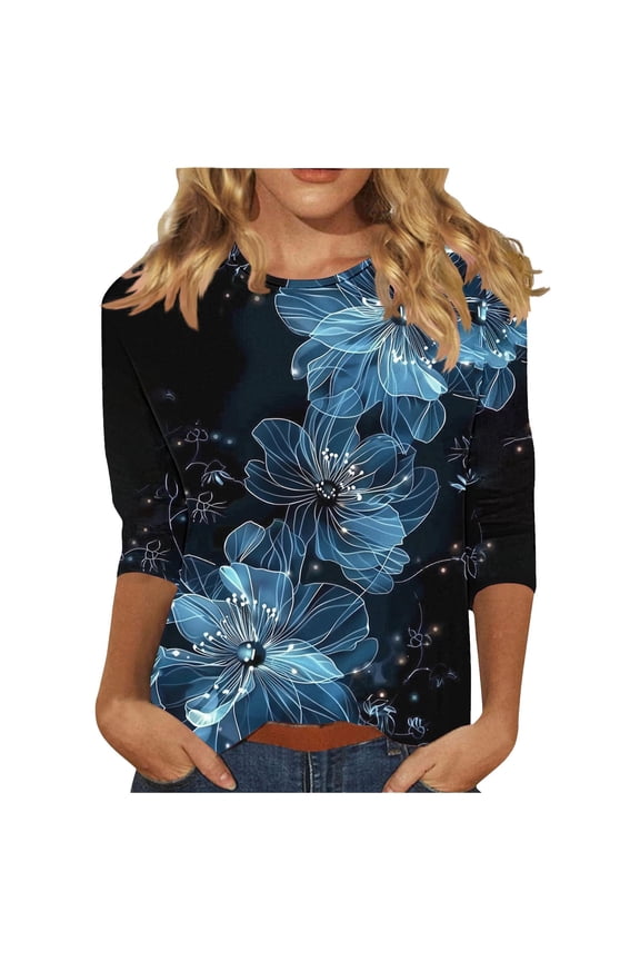 Women Blouse 3/4 Sleeve Petite, Plus Size Blouses for Women Business Casual Evening Party Shirts White Womens Summer Tops Dressy Casual Womens Summer Shirts with Sleeves my orders