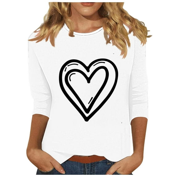 Women Blouse 3/4 Sleeve Petite, Plus Size Womens Shirts Clearance Workout Shirts Women Crop Top Womens Summer Tops Dressy Casual Vintage T Shirts Generic Brand Tops for Women my orders deals