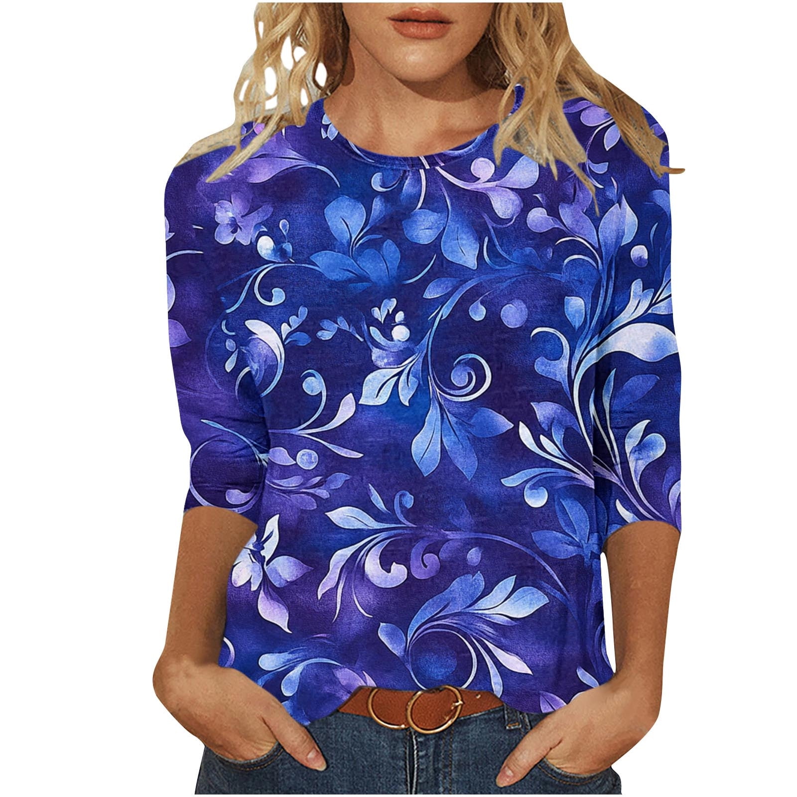 Women Blouse 3/4 Sleeve Petite, Professional Blouses for Women for Work ...