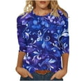 thumbnail image 1 of Women Blouse 3/4 Sleeve Petite, Professional Blouses for Women for Work Sleeveless Tops For Women Cotton Womens Summer Tops Casual Purple Shirts for Women Dry Fit my orders, 1 of 5