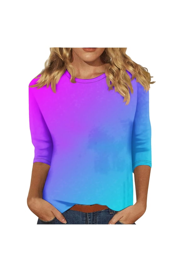 Women Blouse 3/4 Sleeve Petite, Professional Work Blouses for Women Fashion 2022 Workout Shirts Women Pack Summer Tops for Women 2025 Trendy Crop Shirts for Women Dry Fit Work my orders