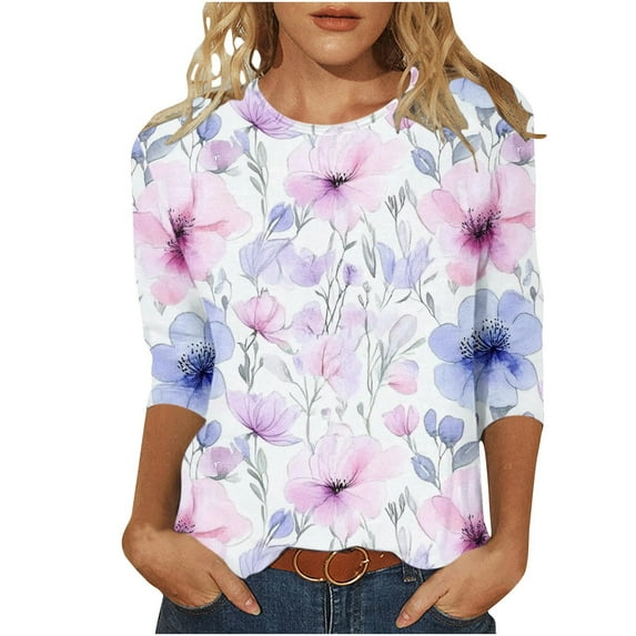 Women Blouse 3/4 Sleeve Petite, Red Shirts for Women Dressy My Orders Past Orders White Summer Tops for Women Fashion Summer Shirts for Teens Modest my orders