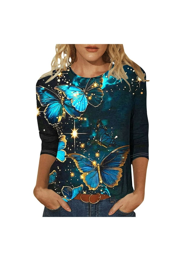 Women Blouse 3/4 Sleeve Petite, Red Shirts for Women Plus Tops For Women Trendy My Account Women Tank Tops Loose Purple Generic Blouses for Women