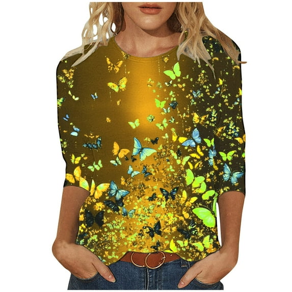 Women Blouse 3/4 Sleeve Petite, Red Shirts for Women Plus Size Womens Sports Tops With Built In Bra Women Short Sleeve Tops Dressy Casual Generic Blouses for Women my orders