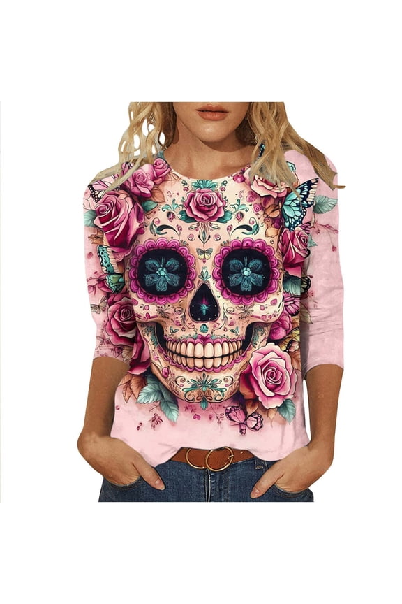 Women Blouse 3/4 Sleeve Petite, Red Shirts for Women Plus Womens Country Graphic Tees Vintage Trendy Womens Tops Dressy Casual Short Sleeve V Neck Drop Shoulder Longline