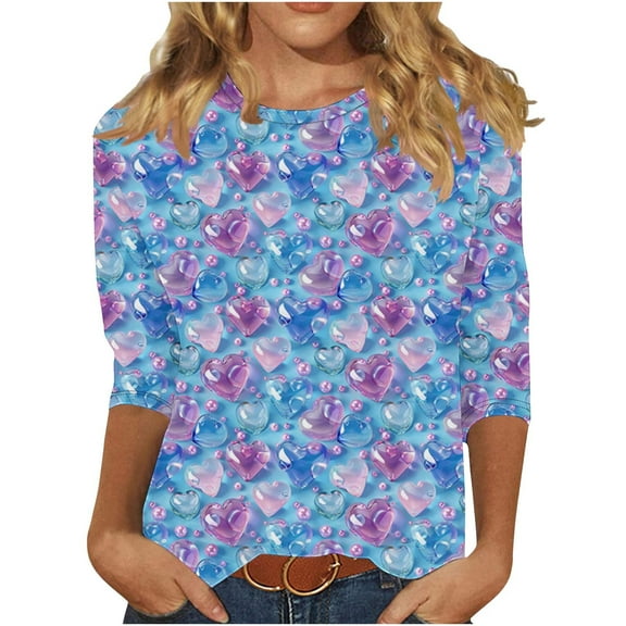 Women Blouse 3/4 Sleeve Petite, Short Sleeve Shirts for Women Plus Size Slim Fit Graphic Tees Womens Summer Tops Casual Stylish Spring Tops For Women