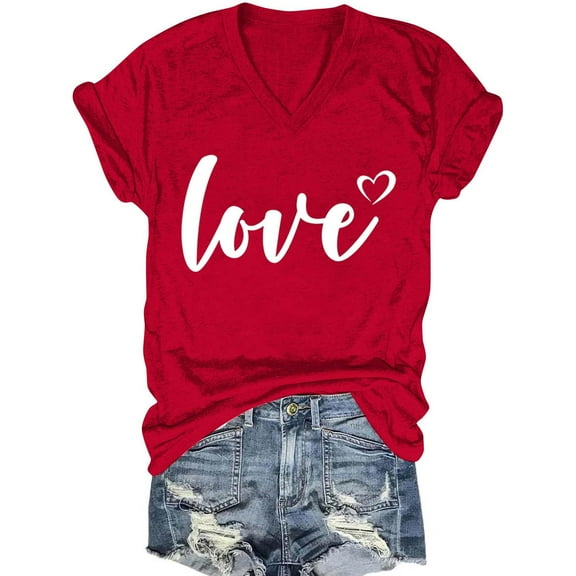 Women Blouse 3/4 Sleeve Petite, Tshirts Shirts Funny Graphic T-Shirt Generic Brand Tops for Women Women Summer Tops 2025 Red Shirts for Women Dry Fit my orders
