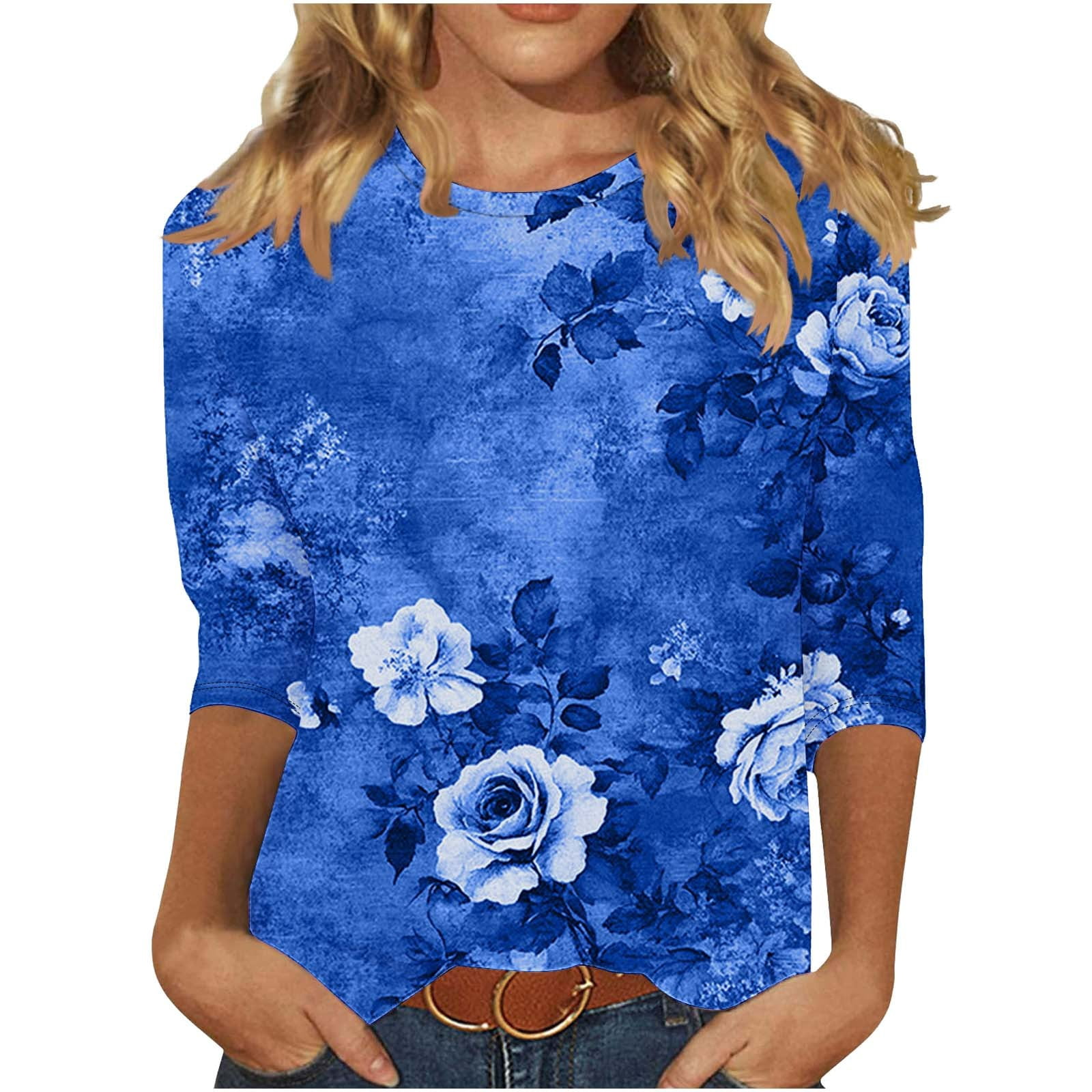 Women Blouse 3/4 Sleeve Petite, Tshirts Shirts Funny Graphic T-Shirt Womens Summer Shirts with Sleeves Women Short Sleeve Tops Cotton Previous Orders my orders deals
