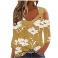 thumbnail image 1 of Women Blouse 3/4 Sleeve Petite, Tshirts Shirts Graphic Funny Summer Clothes for Women 2025 Vacation Trendy Black Summer Tops Plus Buy Again My Orders my orders, 1 of 1