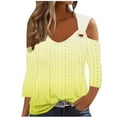 thumbnail image 1 of Women Blouse 3/4 Sleeve Petite, Tshirts Shirts Graphic Vintage Fashion Women Y2K Off Shoulder Tees Slim Fit White Summer Tops for Women Cotton Try Before You Buy Womens Clothing my orders, 1 of 1