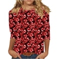 thumbnail image 1 of Women Blouse 3/4 Sleeve Petite, White Blouse for Women Dressy Elegant Golf Tees for Women Womens Tops Dressy Casual Short Sleeve Loose My Orders Placed Recently By Me my orders, 1 of 5