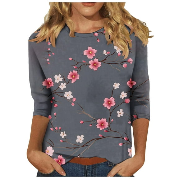 Women Blouse 3/4 Sleeve Petite, Women Blouses and Tops Fashion Slim Fit Graphic Tees Cute Crop Tank Tops for Women Warehouse Today Shipping my orders
