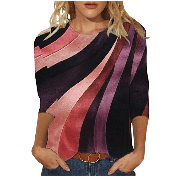 Women Blouse 3/4 Sleeve Petite, Womens Blouses Casual Button Down Women Clothing Tops Cute Summer Crop Tops for Women My Orders Placed Recently By Me my orders