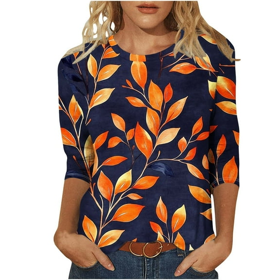 Women Blouse 3/4 Sleeve Petite, Womens Blouses Casual Golf Shirts for Women Dry Fit Womens Tops Dressy Casual Short Sleeve Scoop Neck Previous