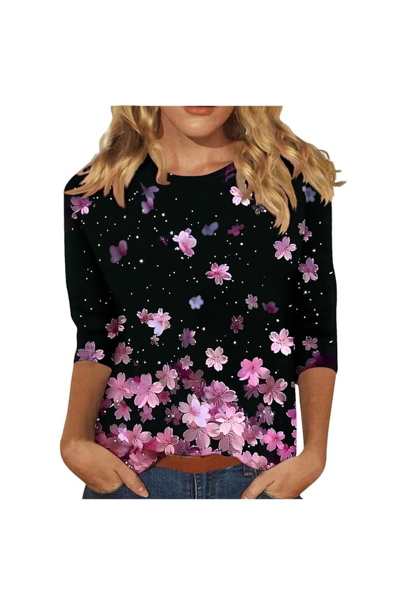 Women Blouse 3/4 Sleeve Petite, Womens Funny T Shirts Fitted Buy Again My Orders Womens Tops Dressy Casual Short Sleeve Summer Shirts for Teens Modest my orders