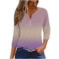thumbnail image 1 of Women Blouse 3/4 Sleeve Petite, Womens Funny T Shirts Loose Short Sleeve Tunic Tops for Women 3Xl White Summer Crop Tops for Women Solid Color Tshirts, 1 of 5