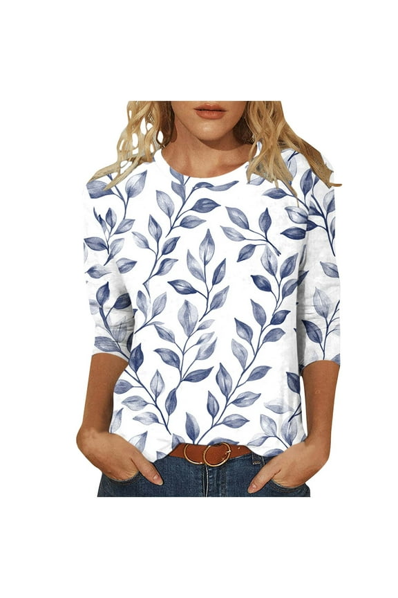 Women Blouse 3/4 Sleeve Petite, Womens Loose Shirts Casual Athletic Tops Women Womens Tops Dressy Casual Short Sleeve Scoop Neck Crew Neck Tops Grey