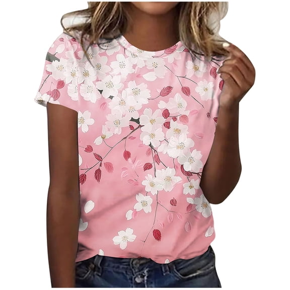 Women Blouse 3/4 Sleeve Petite, Womens T Shirts Graphic Animals Women Workout Tops With Built In Bra Women Fashion Tops Summer Frilly Letter Print Tee my orders