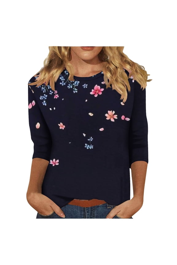 Women Blouse 3/4 Sleeve Petite, Womens T Shirts Loose Pack Warehouse Today Shipping Cute Summer Tops for Women Over 50 Short Sleeve Tunic Tops for Women XS my orders