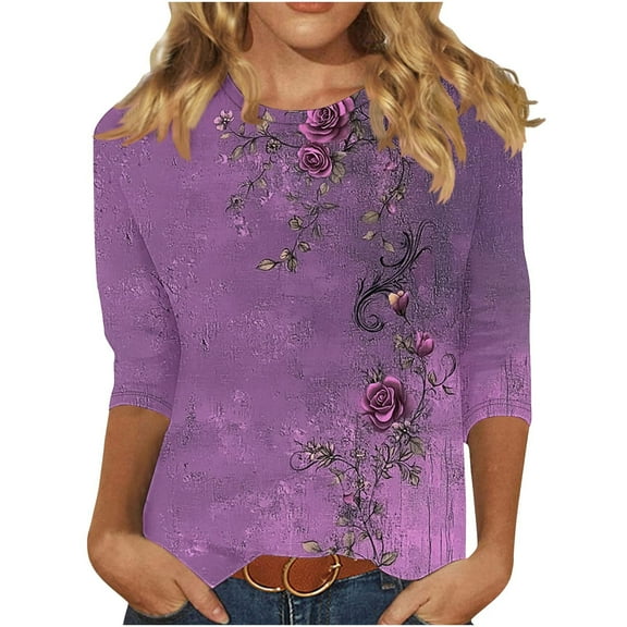Women Blouse 3/4 Sleeve Petite, Womens T Shirts Loose Short Sleeve Button Up Shirts for Women Print Summer Tops for Women 2025 Vacation My Orders Past Orders my orders