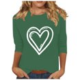 thumbnail image 1 of Women Blouse 3/4 Sleeve Petite, Workout T Shirts Loose Generic Womens Tops Womens Summer Tops Trendy Solid Color Tshirts my orders, 1 of 4