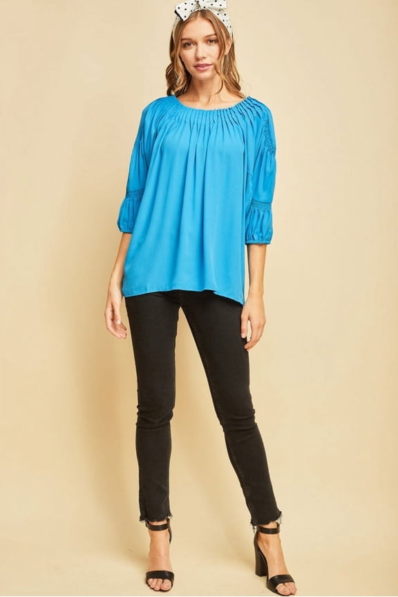 Women Blouse Entro Blue Large