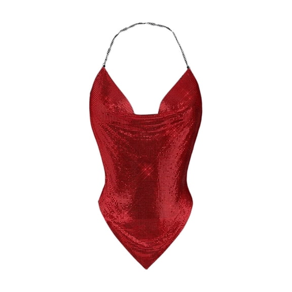 Women Blouse, Sequin Top for Women Cap Sleeve Crop Tank Tops Fashion Comfy Crew Neck Shirts Glitter Party Holiday Tees