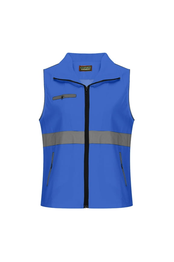 Women Blouse, Volunteer Activity Vest Full Zipper Uniform Vest