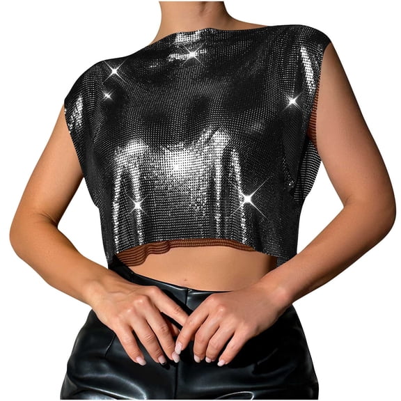 Women Blouse, Women's Open Back Diamond Body Top Backless Halter Rave Shirt Club Top